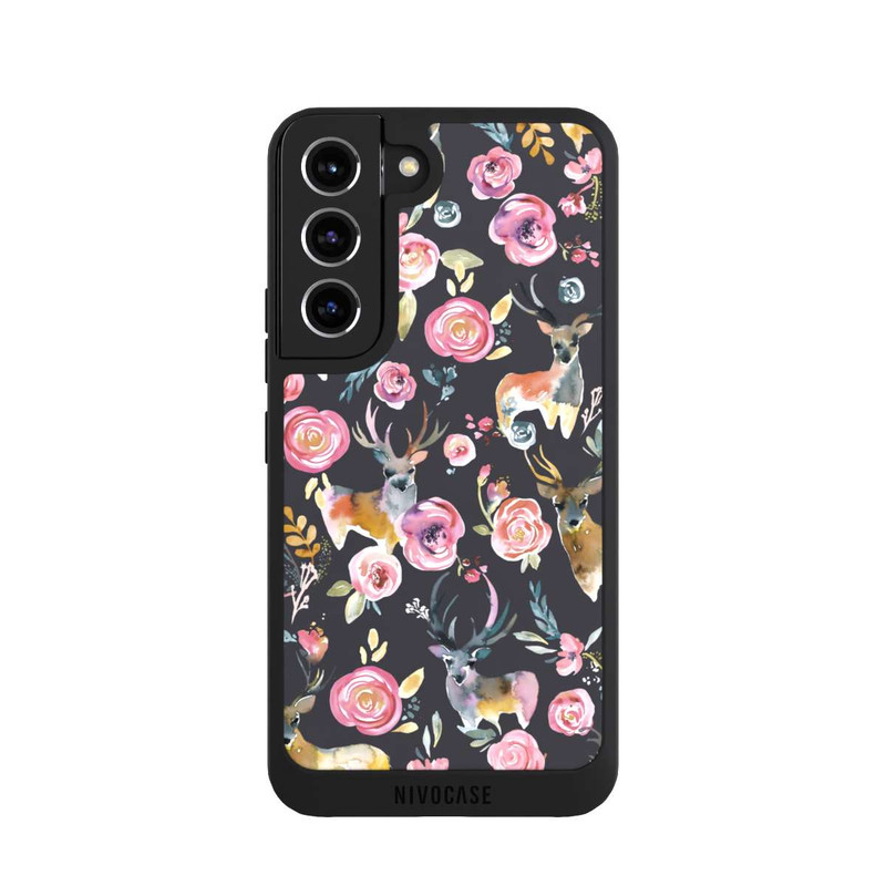 Galaxy S22 NIVOpure Deers and flowers Anthracite