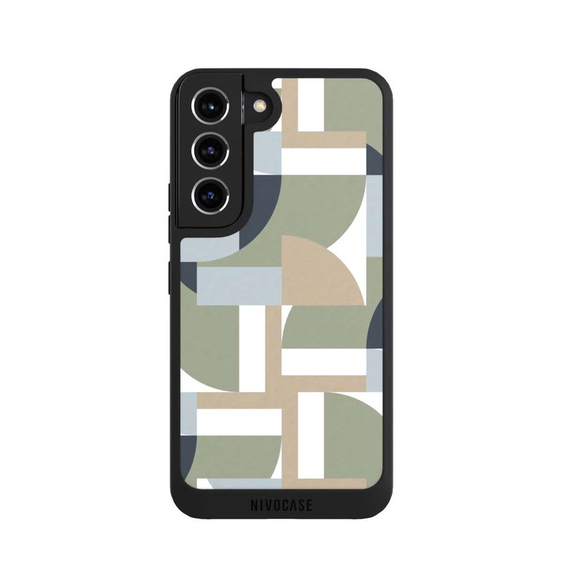 Galaxy S22 NIVOpure Futuristische Bauhaus Polygone Beige