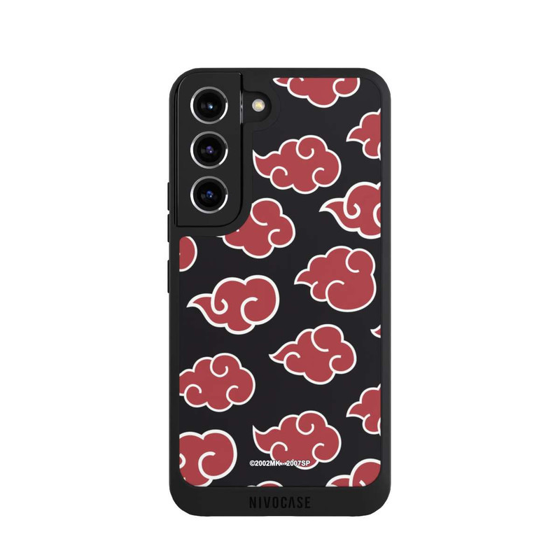 Galaxy S22 NIVOpure Akatsuki Pattern Black Big