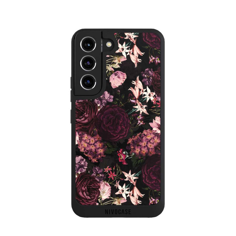 Galaxy S22 NIVOpure Blumentapete dunkelviolett