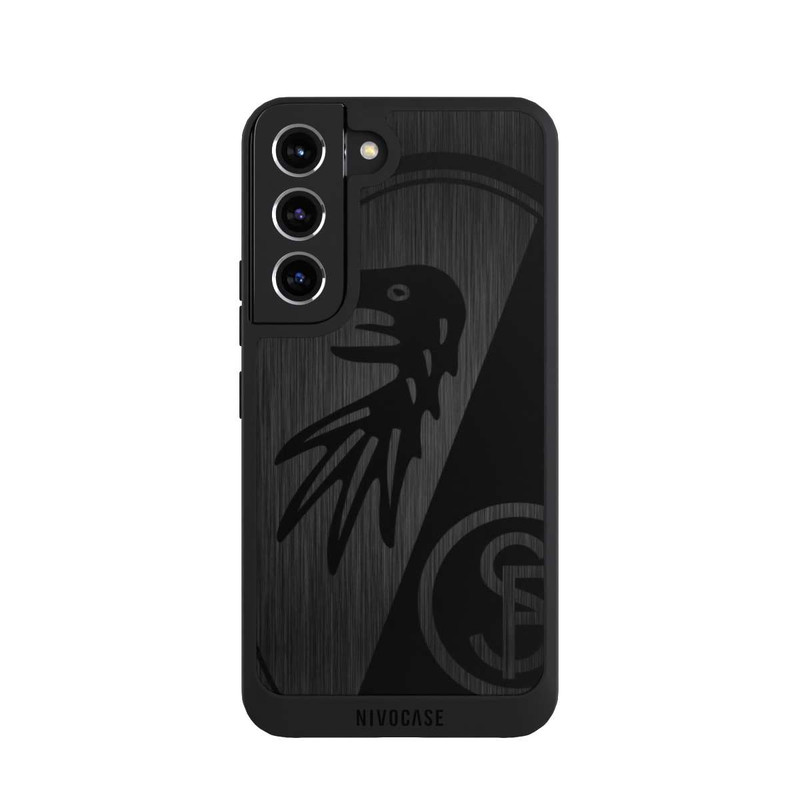 Galaxy S22 NIVOpure SC Freiburg Kratzen Horizontal Metall Hintergrund