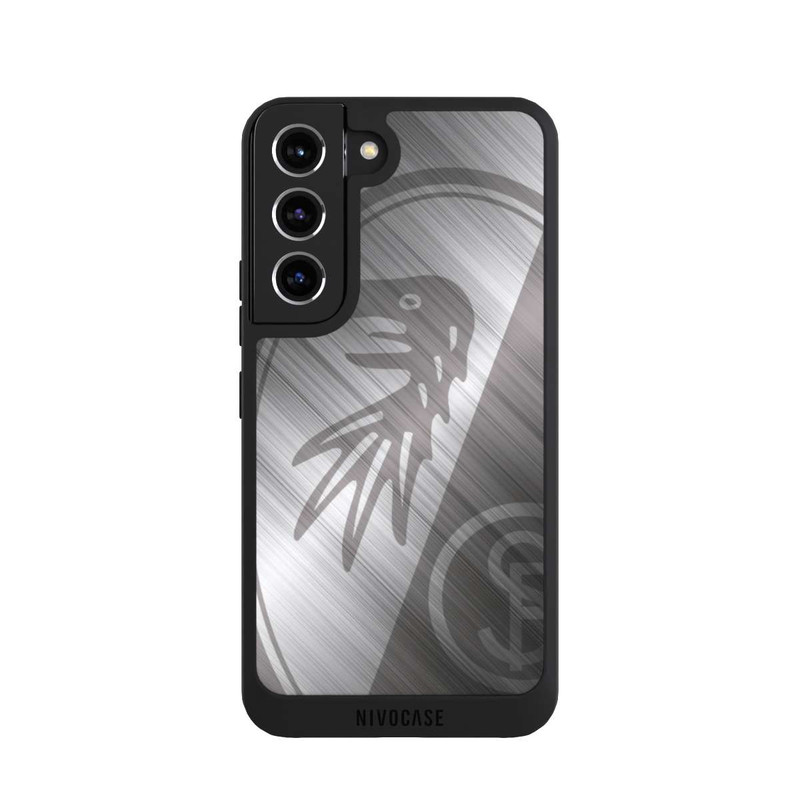 Galaxy S22 NIVOpure SC Freiburg Glänzendes Metall Hintergrund
