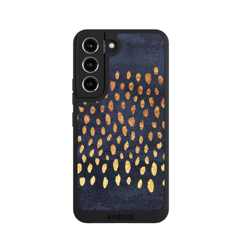 Samsung Galaxy S22 NIVOpure Muster Gold und Marine