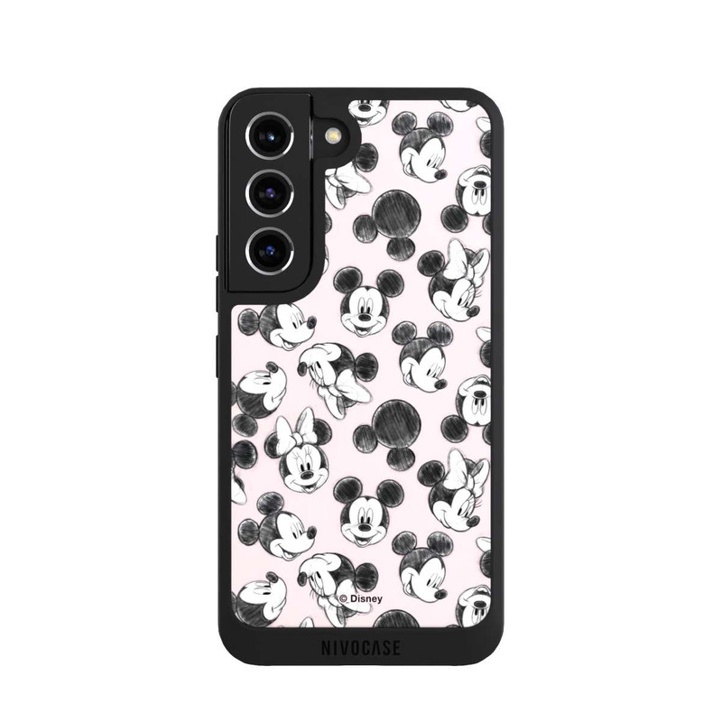 Galaxy S22 NIVOpure Minnie & Mickey aux multiples visages rose