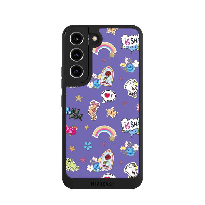 Galaxy S22 NIVOpure Princess Pattern Purple Disney Princess