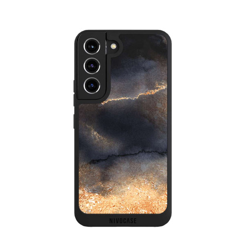 Samsung Galaxy S22 NIVOpure Schwarzer Marmor Goldstaub Look