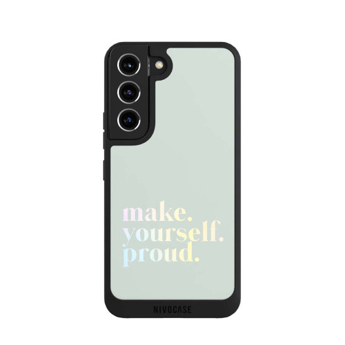 Samsung Galaxy S22 NIVOpure Make Yourself Proud Zitat-Minze und Farbverlauf