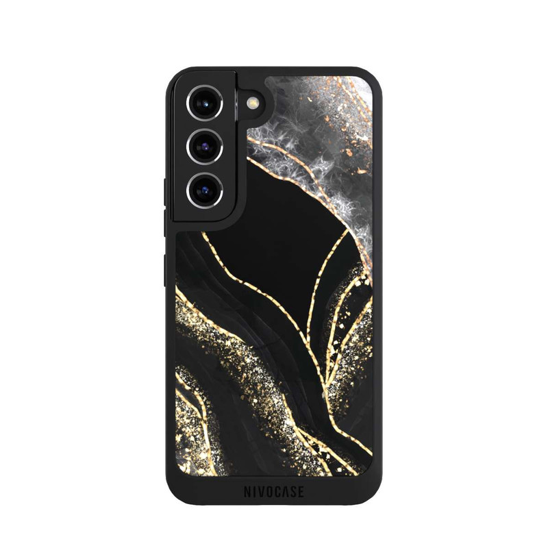 Galaxy S22 NIVOpure Marbre Sombre Or