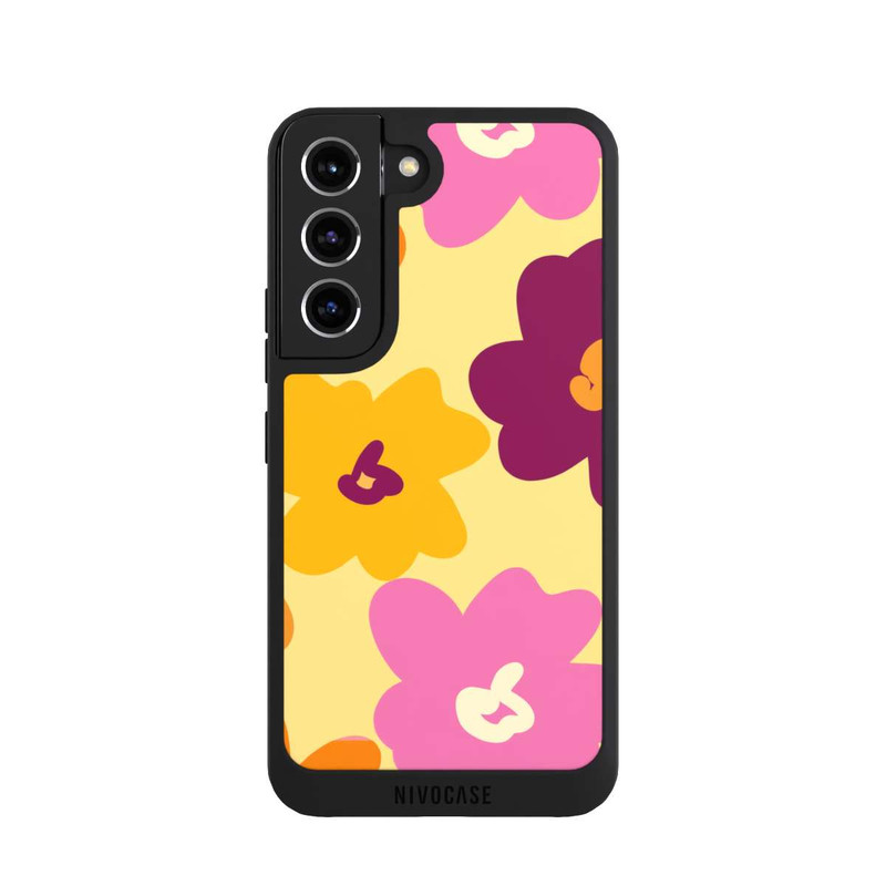 Galaxy S22 NIVOpure Fleurs Colorées Rétro