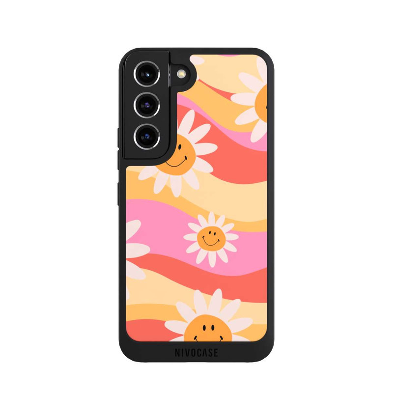 Galaxy S22 NIVOpure Retro Smiles Orange Colorful