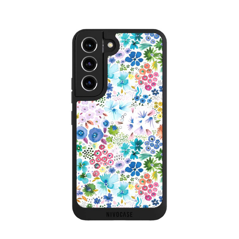 Galaxy S22 NIVOpure Petites Fleurs de Printemps Bleues