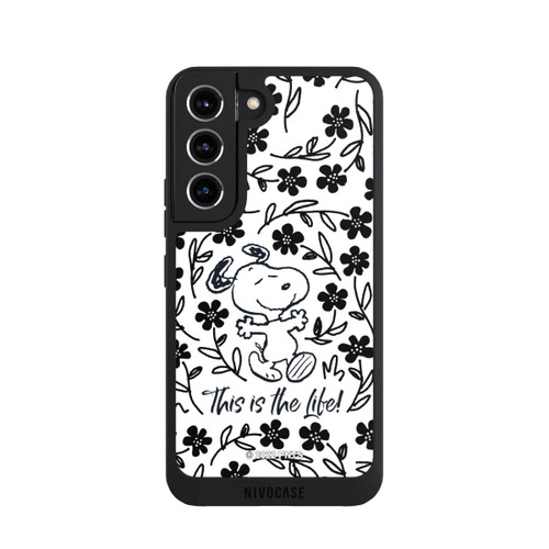 Samsung Galaxy S22 NIVOpure Snoopy schwarz und weiß This Is The Life