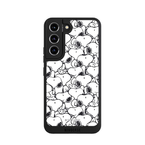 Samsung Galaxy S22 NIVOpure Snoopy Muster Schwarz und Weiß
