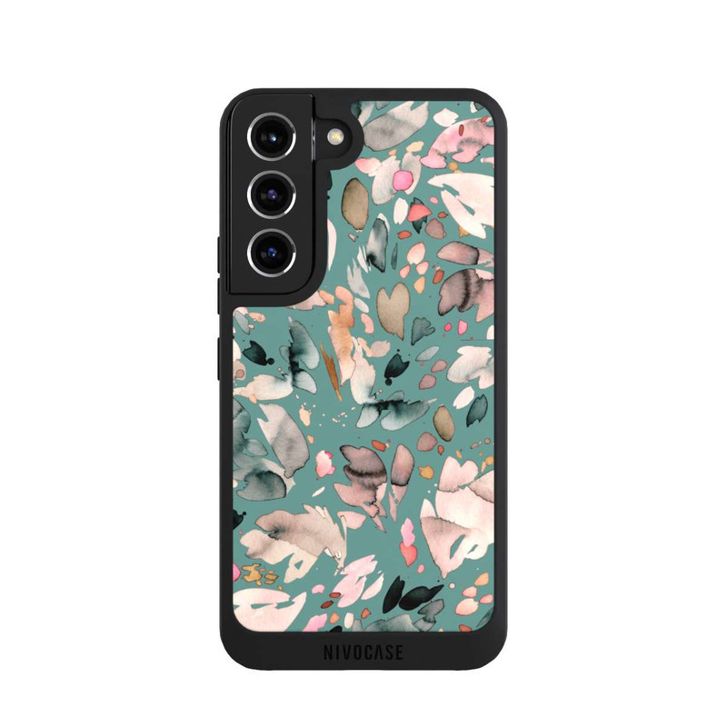 Galaxy S22 NIVOpure Abstrakte Blumenblätter grün