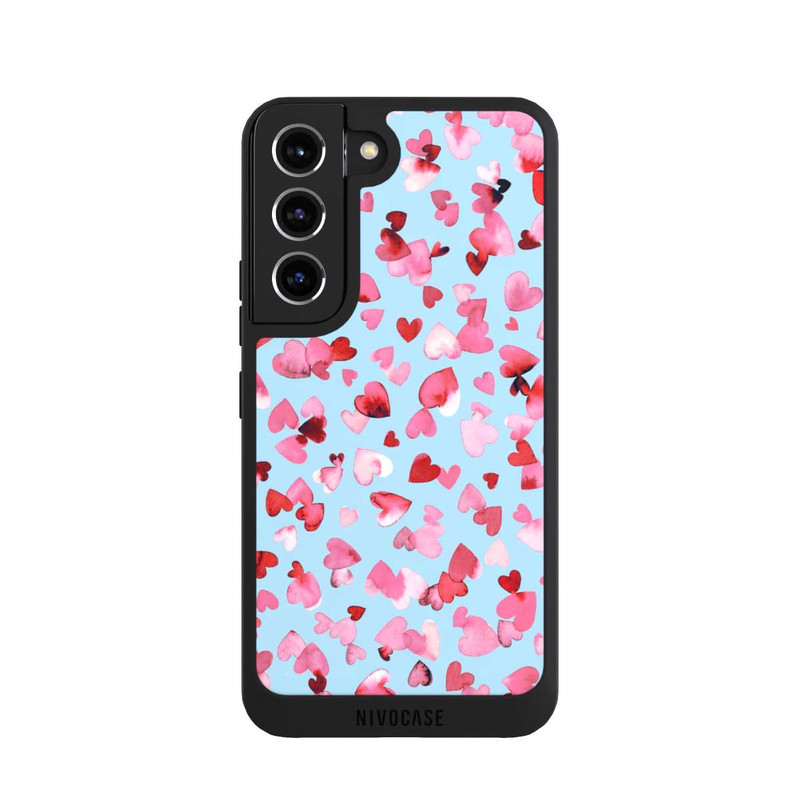 Galaxy S22 NIVOpure Saint Valentin Amour Coeurs Rose Bleu