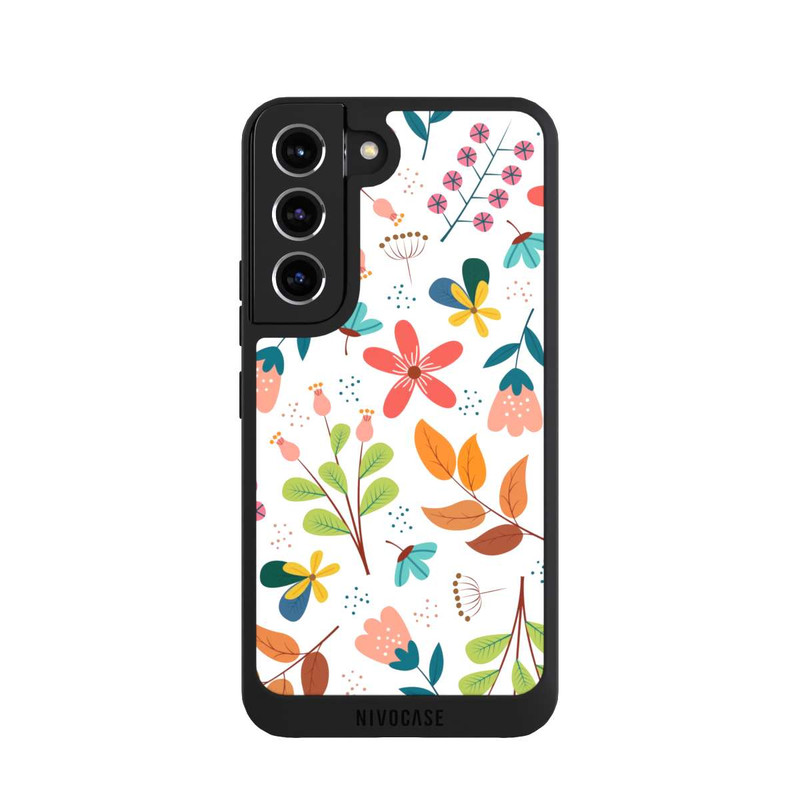 Galaxy S22 NIVOpure Flowers and Leaves white