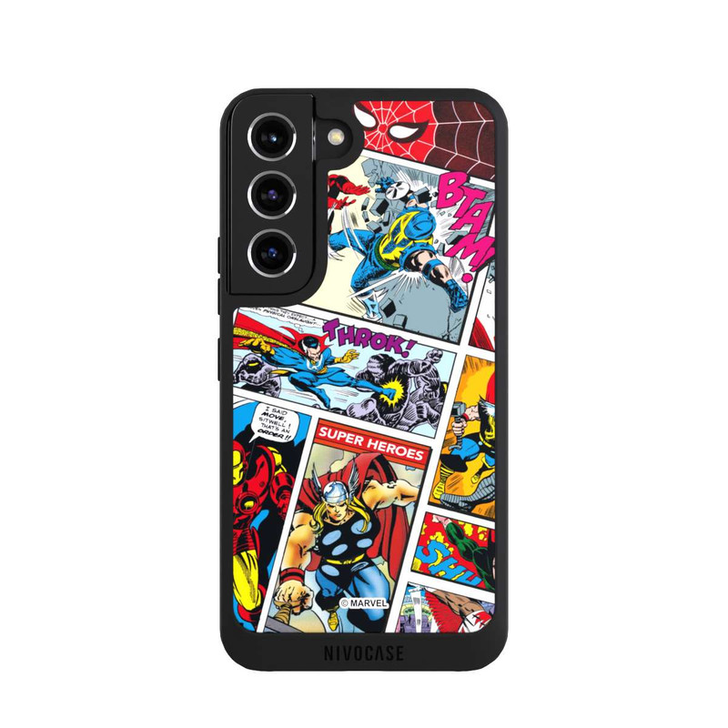 Galaxy S22 NIVOpure Marvel Retro Comic Blue