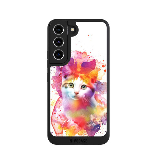 Samsung Galaxy S22 NIVOpure Happy Kitty Weiß