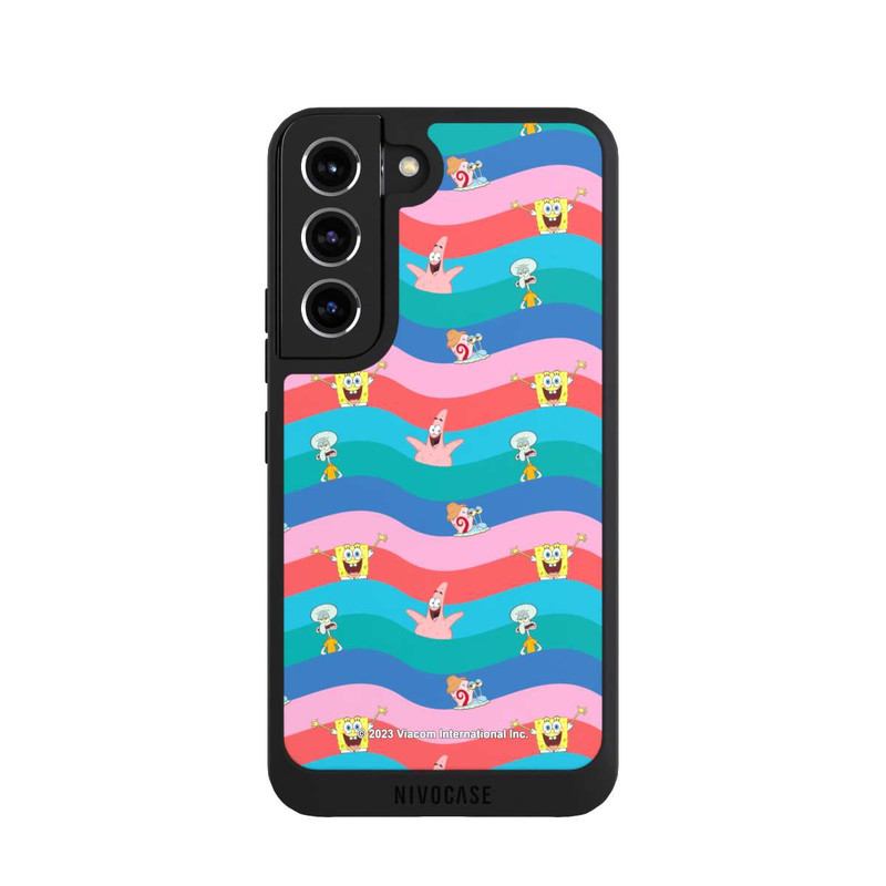 Galaxy S22 NIVOpure Vagues colorées des amis de Bob l'éponge
