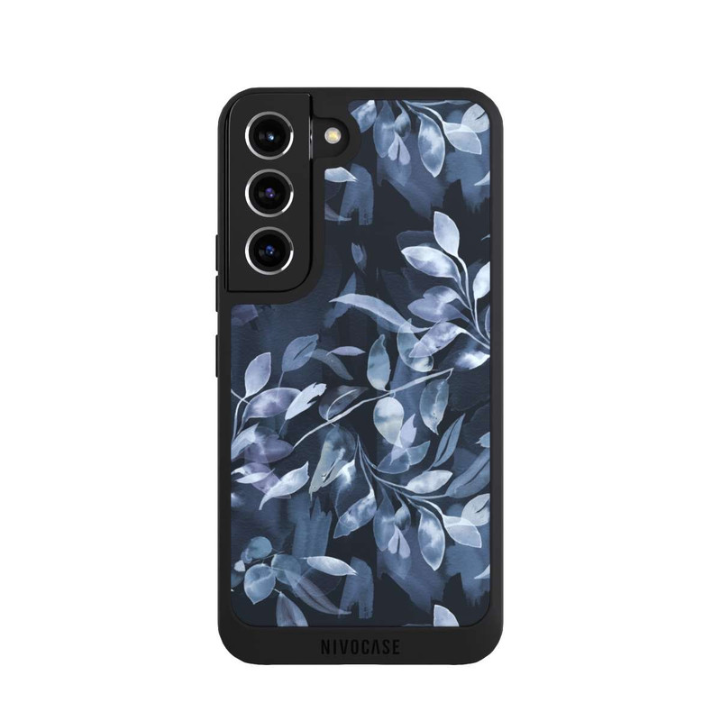 Galaxy S22 NIVOpure Aquarelle Feuilles Mystiques Marine