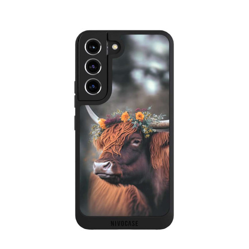 Samsung Galaxy S22 NIVOpure Highland Cow With Flowers with AI