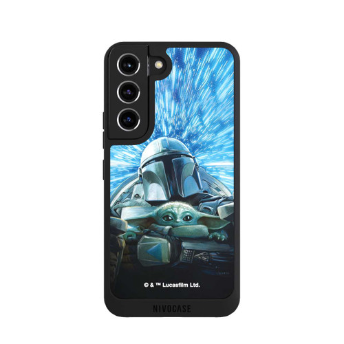 Samsung Galaxy S22 NIVOpure Grogu und Mando fliegen blau