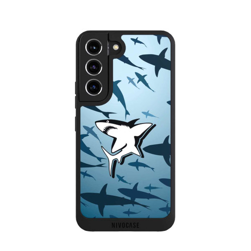 Samsung Galaxy S22 NIVOpure Haie Muster Blau