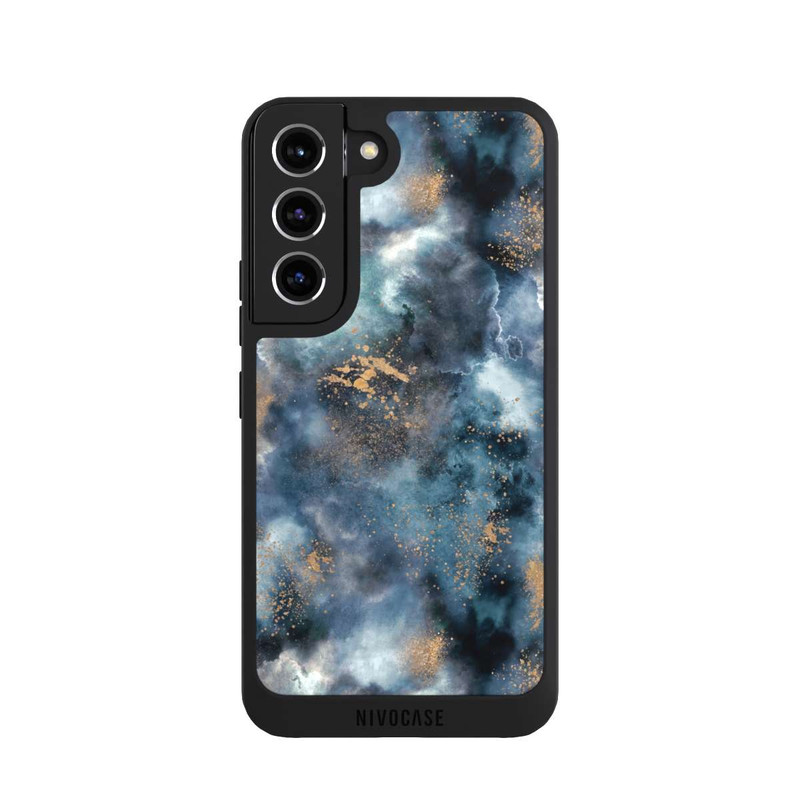 Galaxy S22 NIVOpure Smoky Marble Watercolor Navy