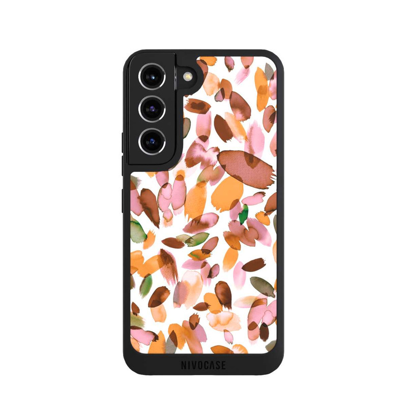 Galaxy S22 NIVOpure Watercolor Petal Stains Orange