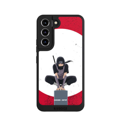 Samsung Galaxy S22 NIVOpure Itachi Uchiha Symbol Roter Hintergrund