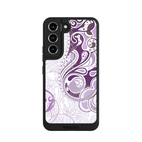 Samsung Galaxy S22 NIVOpure Lila und weißes Herbstmuster