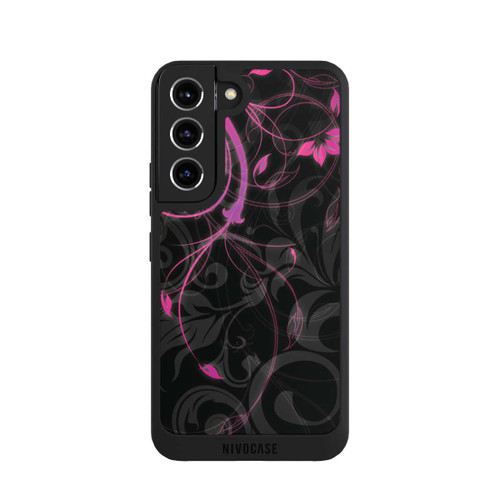 Samsung Galaxy S22 NIVOpure Schwarze und rosa Herbstblumen