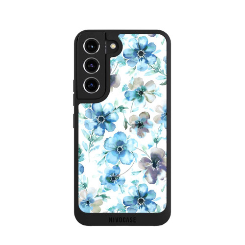 Samsung Galaxy S22 NIVOpure Blaues Blumenmuster Trendy