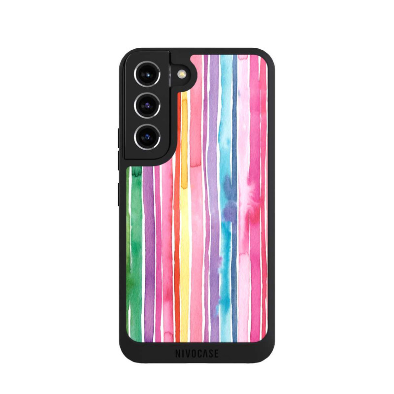 Galaxy S22 NIVOpure Camouflage Rayures arc-en-ciel