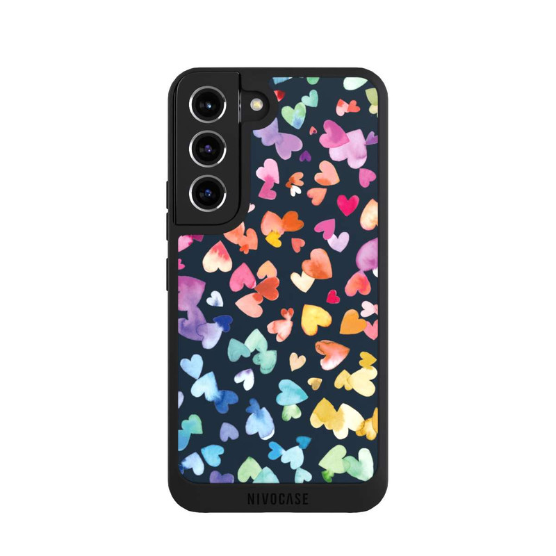 Galaxy S22 NIVOpure Coeurs de la Saint-Valentin noirs