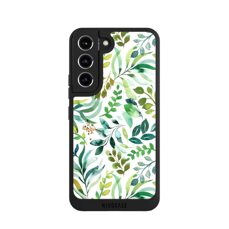Galaxy S22 NIVOpure Aquarelle Palmes Feuilles Botanique Vert