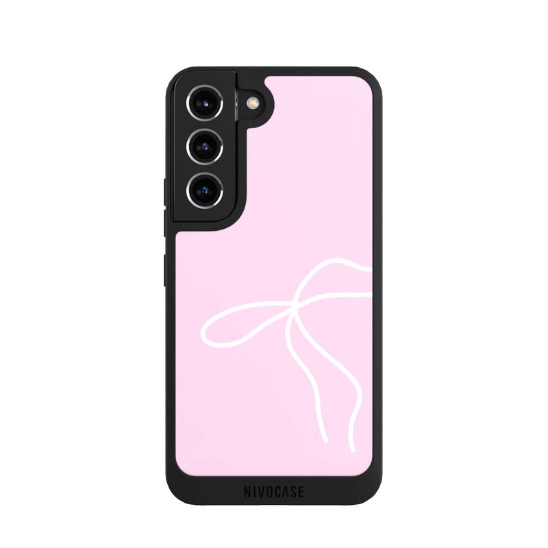 Galaxy S22 NIVOpure Trendy Schleife Weiß Rosa