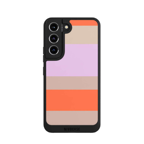 Samsung Galaxy S22 NIVOpure Moca Lila Orange Stripes