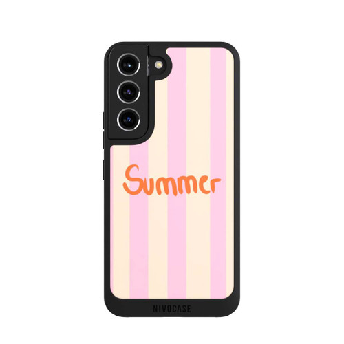 Samsung Galaxy S22 NIVOpure Summer- Rosa und Orange Streifen Hintergrund