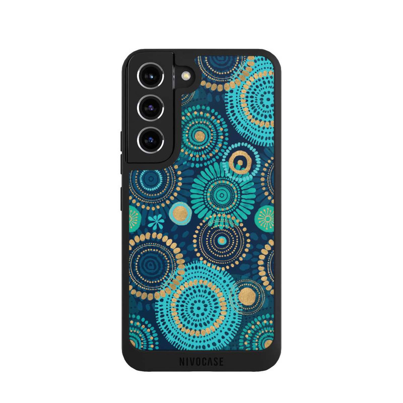 Galaxy S22 NIVOpure Blockprint India Teal Gold