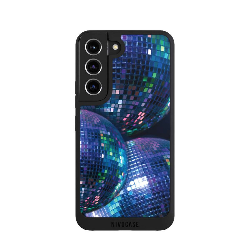 Galaxy S22 NIVOpure Disco Ball Blue Black Partytime with KI