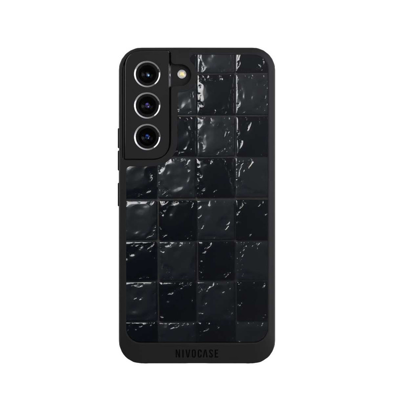 Galaxy S22 NIVOpure Black Tile Pattern look with AI
