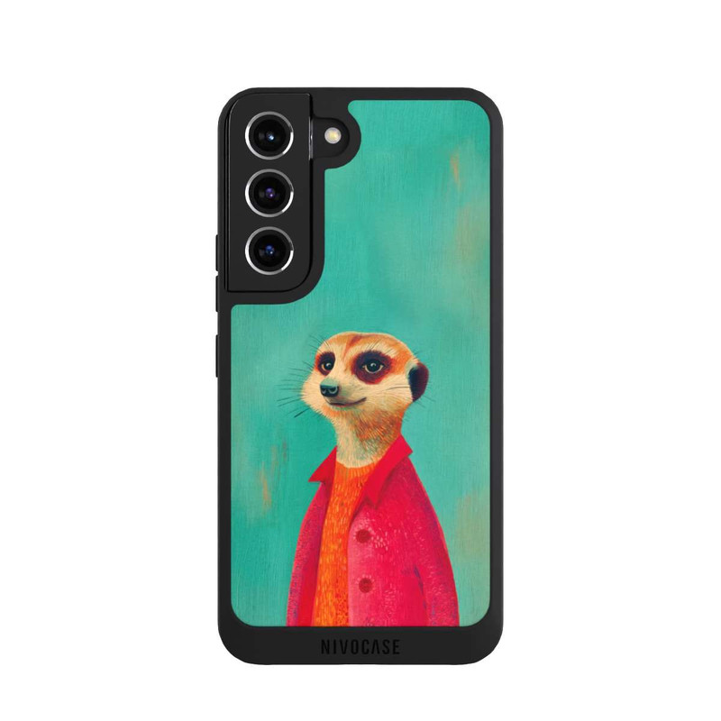 Galaxy S22 NIVOpure Meerkat Green Illustration