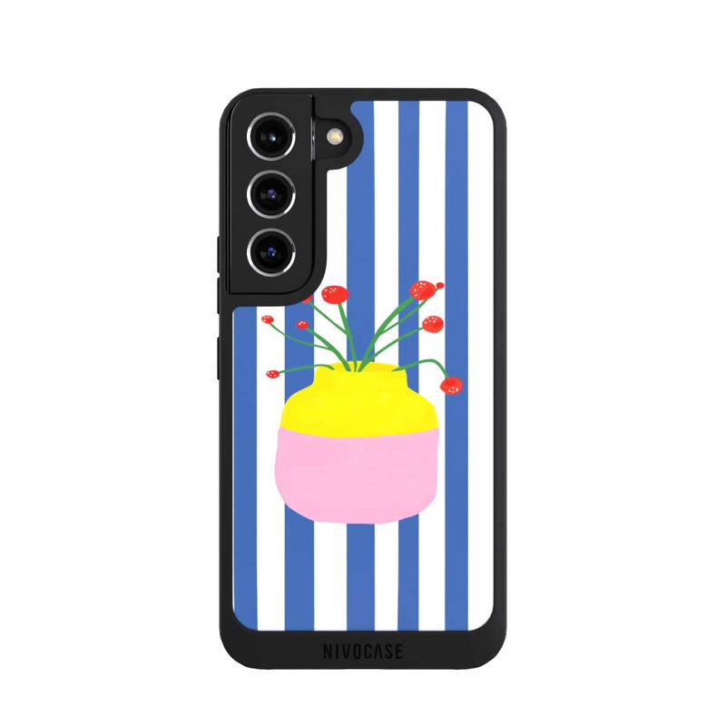 Galaxy S22 NIVOpure Colorful Vase Blue Stripes