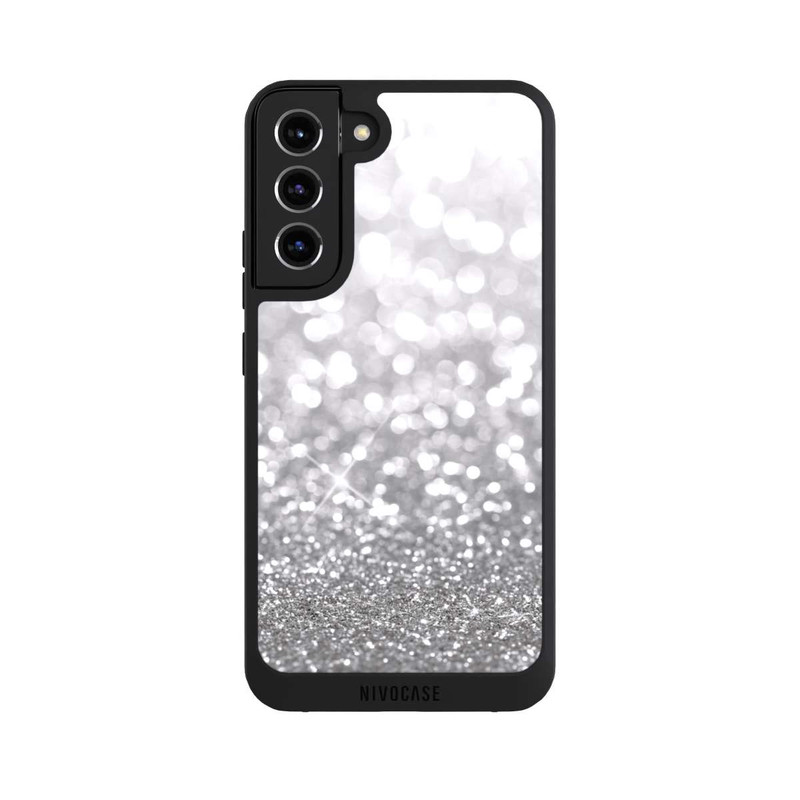 Galaxy S22 + NIVOpure Pluie de Paillettes Argentées Look
