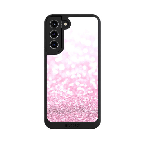 Samsung Galaxy S22+ NIVOpure Pluie de paillettes roses look