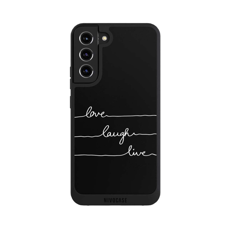 Galaxy S22 + NIVOpure Love Laugh Live blanc/noir