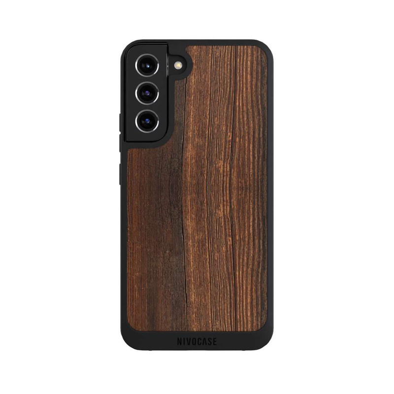 Galaxy S22 + NIVOpure Nußbaum Holzlook