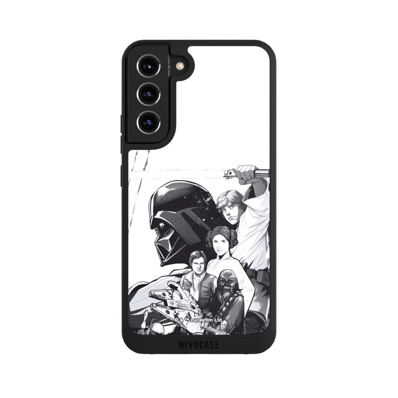 Galaxy S22 + NIVOpure StarWars Charaktere - Schwarz-Weiß