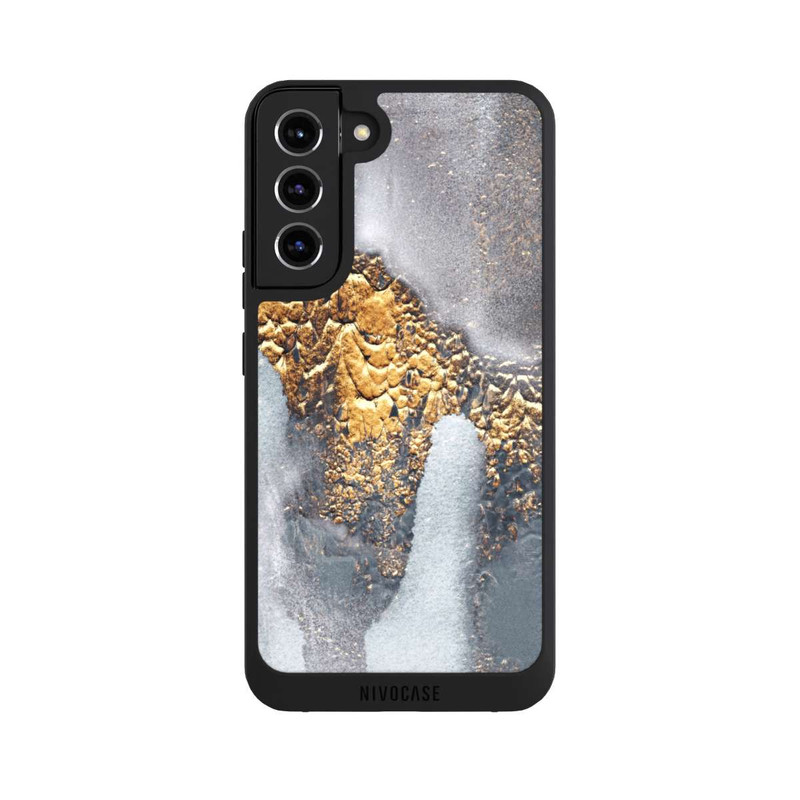 Galaxy S22 + NIVOpure Beton-Gold-Glitzerlook